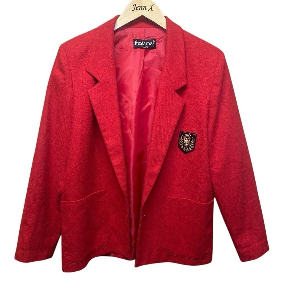 That’s me! vintage Red Harry Potter Theme Wool blend Blazer Jacket Size Medium